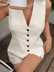 Top ample en lin décontracté pour femme DEEKA, look polyvalent pour le printemps/été