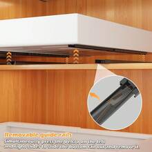 SIDIANBAN 1pack Expandable Pull Out Cabinet Organizer Adhesive, Heavy Duty Slide Out Drawers For Kitchen Cabinets, Cabinet Pull Out Shelves For Kitchen Pantry Organization Adjustable Width 32cm-38cm - trắng - Xem 6