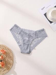 7 PCS Women's Sexy Lace Splicing Bikini Panties Low Waist Seamless Triangle Briefs Hollow Out Comfortable And Breathable Lingerie Underwear