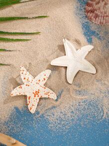 1 Pair Minimalist Starfish Design Earrings, Suitable For Beach Or Holiday