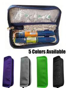 Insulated Portable Cooler Bag -Friendly Cold Ice Pack Physical Cooler Box Lightweight Simple Zipper Carry Bag Travel Case, Portable Medication Cooler Bag For Pens And Blood Glucose Monitor Supplies For Travel Storage Beach Travel Accessories Car Accessories Summer Travel Essentials Vacation Holiday Back To School