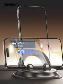 Remax Car Phone Holder, 360-Degree Rotatable, Free Adjustment,Not Obstructing The Line Of Sight Compatible With IPhone, Android Phone, Gift For Birthday, Family, Friends Car Accessories - 黑色 - 查看 5
