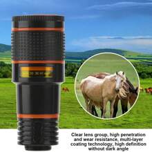 1pc Telephoto Cell Phone Camera Lens 12X Telescopic Lens, Universal Clip On Telescopic Focusing Cell Phone Camera Lens For Mobile Phone Tablet, Cell Phone Fisheye Lens Eye Cup Features: 1. Made Of High Quality Materials, Magnification 12X. 2. Clear Lens Group, High Penetration And Wear Resistance, Multi-Layer Coating Technology