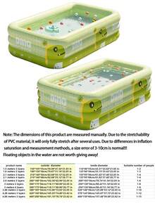 1pc Large Dinosaur Theme Inflatable Swimming Pool With Playground Feature - Durable PVC, Foldable And Portable, Ideal For Family Water Fun And Backyard Pool Parties, Outdoor Water Entertainment|Dinosaur Theme Pool|PVC Inflatable Pool No Sunshade - Multicolor - View 8