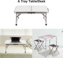 Small Folding Table 2 Feet, Small Foldable Table Adjustable Height, Lightweight Portable Aluminum Camping Table, 3 Heights, 23in X 15 In X 10 In - Multicolor - Ver 9