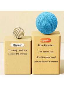 1 szt. Zabawka do drapania dla kota, interaktywna zabawka dźwiękowa, zabawka do żucia odporna na zarysowania, towarzysz zwierząt domowych, ciekawa zabawka z sizalu, odpowiednia dla kotów do gonienia i zabawy zabawkami