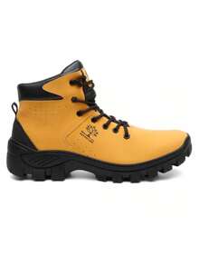 Men's Adventure Boot With Non-Slip Tractor Sole Ideal For Trail Walking And Modern Urban Style - 黃色 - 查看 3