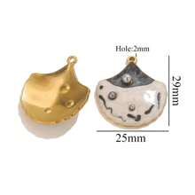 1/3 Stücke 304 Edelstahl modischer und einfacher Emaille Tropföl Seestern Muschel Anhänger DIY Halskette Ohrringe Schmuckzubehör für den täglichen Gebrauch und als Geschenk