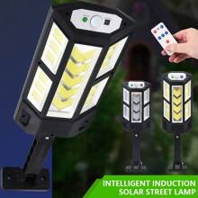 1pc Outdoor COB Solar Powered Motion Sensor Light | Dual Motion+Light Sensor | Zero Electricity Yard Lighting + Wireless + 30hrs Runtime | IPX65 Waterproof | Must-Have For Villa, Yard, Community, Warehouse Security