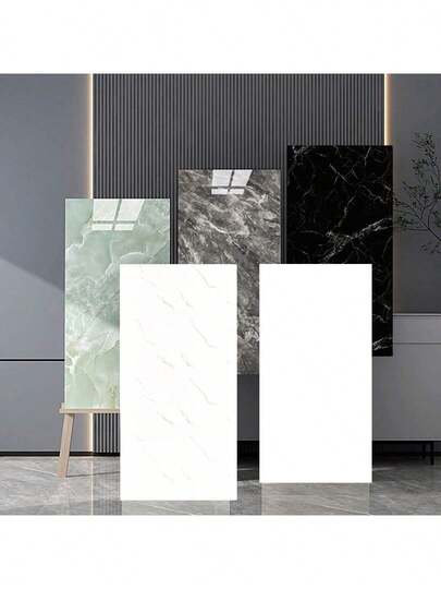 10 st modern vit marmor skal och sticka kakelbacksplash, självhäftande vinyl backsplash för kök/badrum, lätt att matcha design, 23,62X11,81 tum