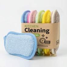 Multi-Functional Polyurethane Sponge Scrubber, Reusable And Washable For Cleaning Dishes, Pans In Kitchen, Bathroom
