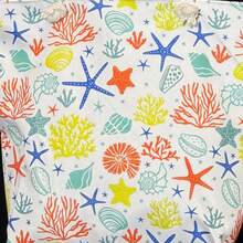 Made In Turkey - Waterproof Interlock Laminated Zippered Beach Bag - Large 45x42 Cm Durable Summer Tote For Pool, Beach, Travel - White - View 2