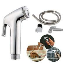 An Der Wand Montiertes Duschkopf-Set, Multifunktionales Hand-Toilettenspray, Bidet-Badezimmerbrause, Toiletten-Sprühpistolen-Set Mit 1,5 M Schlauch + Festem Sitz, Zum Duschen, Bodenreinigen, Waschen Des Toilettensitzes, Blumengießen, Autowaschen