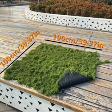 1 pièce Pelouse en mousse soie-like, natte de mousse laineuse artificielle, tapis de gazon faux carré, fausse mousse, gazon artificiel, décoration en mousse verte miniature, pelouse DIY, décoration de jardin extérieur, pour événements, fêtes, mariages