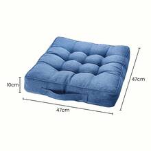 Tufted Garden Kitchen Chair Cushions With Handle Strap - Comfortable Dining Room & Kitchen Seat Pads For Enhanced Seating Enjoyment - Navy Blue - View 2