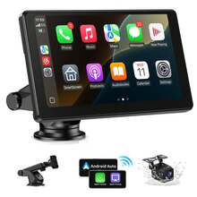 Carplay Display Android Car Display With 9 Inch Touch Screen, Car Radio Wireless Carplay Screen, Android Car Screen With AUX/FM, GPS Navigation, Si Ri, Mirror Link, Bluetooth For All Vehicles - 9" - 查看 1