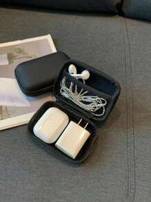 1pc Digital Accessories Storage Bag, Electronic Organizer Travel Universal Cable Pouch, Suitable For Phone Case, Data Cable, Coin Purse, Jewelry, Classified Storage Compartments, Power Bank, Mouse, Charger, Cable, Pencil Case, Hard Drive, Protective Cover, Washable Travel Storage Pouches