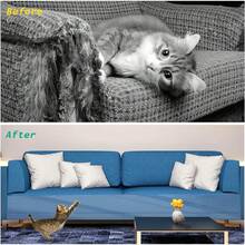Anti Cat Scratch Furniture Protector, Transparent Self-Adhesive Couch Furniture Protectors From Cats Scratching Claws, Cat Scratch Couch Protector (13" X24FT) - Multicolor - View 5