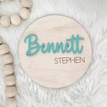 1 pieza Tablero de aviso de nacimiento para hospital, etiqueta de identificación de hospital, tablero de aviso de estado de nacimiento, etiqueta de madera para recién nacidos, etiqueta de identificación