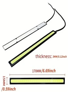 2个装 17厘米 DRL LED COB 灯泡日间行车灯通用防水 12V 7000K 白色卡车汽车工作造型灯 - 2個 - 查看 3