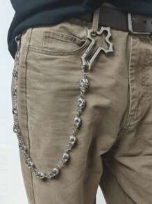 Y2K Neo-Gothic Cross Snake's Body Skull Pants Chain Retro Men And Women Fashion One's Waist Luxury Accessories Hip Hop Jewelry