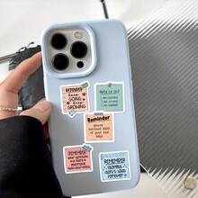 500-Piece Inspiring Reminder Sticker Rolls - Self-Adhesive Paper Labels With Positive Affirmations And Cartoon Patterns, Suitable For Diaries, Laptops, Notebooks, Mixed Colors - GUTBD One-Time Incentives - one-size - View 5