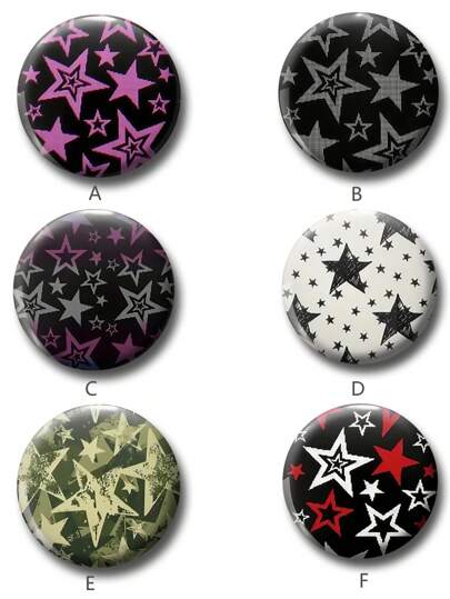 1pc 4.4cm/1.73inch Star Design Safety Pin Badge, Button Badge, Brooch Pin, Suitable For Attaching To Clothing, Bags, Backpacks, Fun Gift For Family And Friends