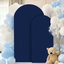 1 pezzo Copertura per arco in tessuto di poliestere blu zaffiro e bianco, misure 5ft, 6ft, 6.6ft, 7.2ft, adatta per copertura di arco per matrimoni, feste, photobooth, decorazione domestica, anniversari, festa della mamma, Ognissanti, Natale (solo copertura in tessuto, escluso telaio per arco)