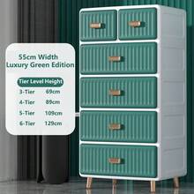 5/4/3/2/1-Tier Narrow Gap Drawer Storage Cabinet, Slim Side Shelf Unit, Multi-Layer Plastic Nightstand, Bathroom - Multicolor - View 43