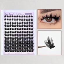 120 PCS Brown DIY Lash Extensions Crossed Wispy Lash Clusters Individual Eyelashes Natural Soft Lightweight 10-18mm Reusable Mix Style Lash Clusters - D - View 15