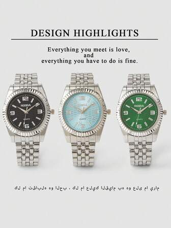 Un design de cadran foarte practic, obișnuit și discret, un ceas cu cuarț cu o cronometrare stabilă