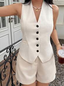 Top ample en lin décontracté pour femme DEEKA, look polyvalent pour le printemps/été