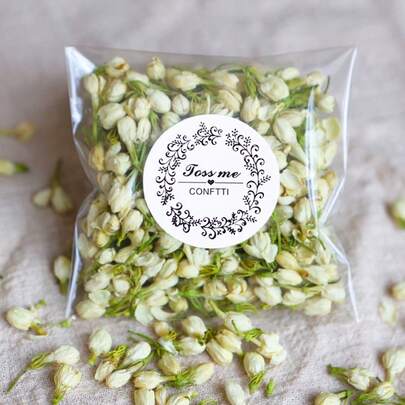 1-30 unidades/pacote de botões de flores de jasmim secos naturais, adequados para decoração de interiores, celebrações, festas de aniversário, casamentos, fabricação de sabão faça você mesmo, artesanato de velas e fragrâncias