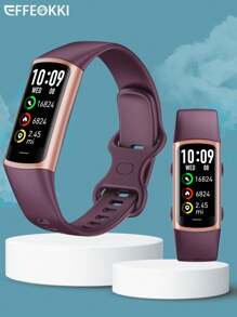 EFFEOKKI Effeokki Fitness Tracker Smart Band Watch Slim For Men Women Pedometer/ Health/ Waterproof/ Activity/ Weather/ Multi Sports Smart Bracelet For Iphone Android Smartphone