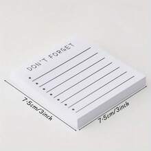 1 Pack Of Sticky Notes, Don't Forget To Use For Planning, Reminder, And Study, Self-Adhesive Memo, Suitable For Home And Office Use, 3X 3inch Lined Notebook