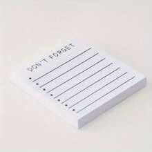 1 Pack Of Sticky Notes, Don't Forget To Use For Planning, Reminder, And Study, Self-Adhesive Memo, Suitable For Home And Office Use, 3X 3inch Lined Notebook