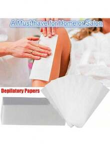 100 pezzi di strisce di carta per ceretta, strisce per ceretta per corpo e viso e sopracciglia, strisce depilatorie non tessute per salone e casa, adatte per braccia, gambe, ascelle, bikini, brasiliano, viso, strumenti per ceretta di tutto il corpo, prodotti e accessori per capelli per barbiere, essenziali da viaggio per la bellezza