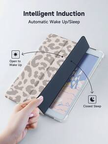 Ayotu Grey Leopard Print IPad 10.2 Case Compatible With IPad 9/8 (2021/2020),Compatible With Samsung Tab A8 10.5,Compatible With Huawei MatePad 10.4 – Magnetic Auto Wake/Sleep, Stylus Holder, Lightweight - Multicolor - View 6