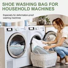 1-Pack 360° Washing Machine Shoe Bag, Shoe Protector Bag, Anti-Deformation, Machine Washable, Suitable For All Shoe Types - Gray, Yellow, White Zipper, Fluffy Plush Protective Wash Bag Included, Perfect For Sneakers And Casual Shoes, Laundry Bag, Organization, Storage, Spring And Summer, Random Colors And Styles - Multicolor - View 11