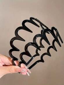 1个/2个/4个装 - 女士优雅豹纹大波浪发箍，蓬松发圈，日常佩戴，万圣节发饰 - 彩色 - 查看 10