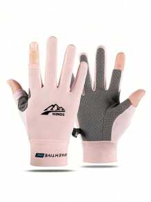 1 Paar neue Mode Eisseide Handschuhe, Herren Sommer dünn, rutschfest, UV-Schutz Vollfinger Handschuhe für Outdoor-Aktivitäten wie Angeln, Kajak, Rudern