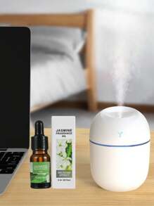 2pcs/Set White Portable Y-Shaped Aroma Diffuser Humidifier Sprayer, (Aromatherapy Diffuser+Aromatherapy Oil), 220ml USB 10ML Various Fragrances Aromatherapy Oil,Suitable For Indoor,Home, Hotel, Bathroom Deodorization, Scenting, Air Fresher With Long-Lasting Fragrance,Jasmine/Lavender Aromatherapy Oil