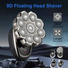 Electric Head Shaver For Bald Men 5-In-1 Rotara Shaver For Bald Men Waterproof Wet Dry Grooming Kit Electric Razors For Men Cordless Rechargeable 7d Bald Head Razor For Home Travel