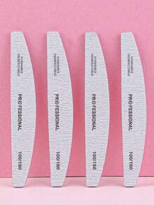 5/10/15/20/25pcs Professional Half Moon Nail Files, 100/180 Grit,Nail Supplies,Nail Tools,Nail Art Tools,Back To School,Nails,Nail Tools For Press On Nails