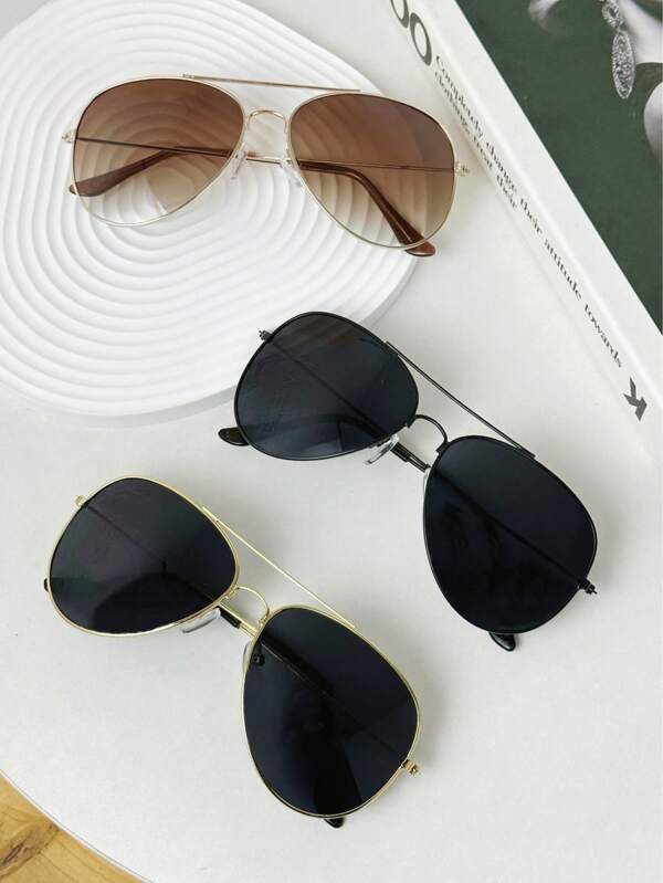 3pcs Retro Elegant Unisex Fashion Fashion Glasses