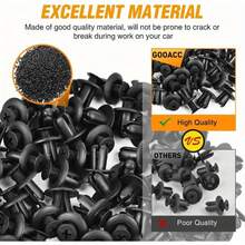 50/100 件通用汽车塑料紧固件固定夹，适用于内饰板、保险杠、格栅和后备箱衬里 - 通用汽车的替换推针铆钉 - 易于安装的汽车车身夹组合套件 - 彩色 - 查看 6