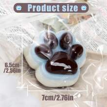 1/2/5/24Pcs Taba Squish Cat Paw Squeeze Toys, Cute Cat Paw Squish Toys For Stress Relief, Soft Squeeze Fidget Toys, Blue Brown Sensory Fidget Decompression Toy For Kids Adults