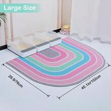 Unicorn Catcher Cat Litter Mat Quality Litter Box Mat Large Non-Slip Cat Litter Mat Litter Trapping Mat Soft Kitty Litter Mat Compatible Two Litter Boxes Cat Products Easy To Clean,Light Pink,XL - Pink - View 2