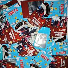 100-Pack Gorilla Design Reusable Aluminum Foil Mylar Ziplock Bags,2.36x3.15 Inch,Smell-Proof,Resealable Zip Lock Bags,Self Sealing Aluminum Foil Pouch With Clear Window,Edible Plastic Packaging Pouches,Back To School,School Supplies