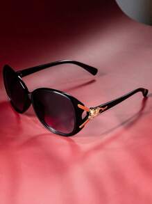 1 Stück Damen Sonnenbrille mit Fuchskopf-Design, stilvolle Mode Street Photography Brille